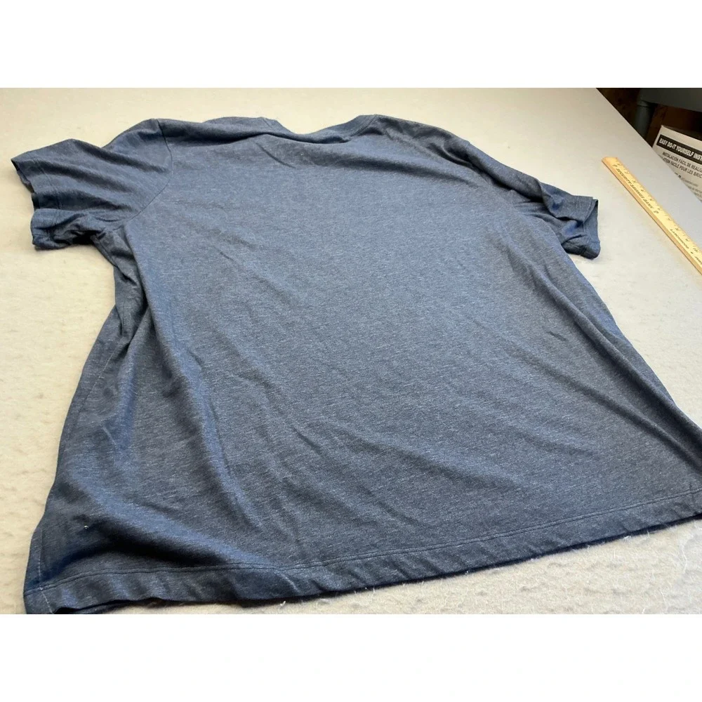 Nike T-Shirt Blue Heathered Short Sleeve Swoosh Logo 2XL Athletic AR6029-473
